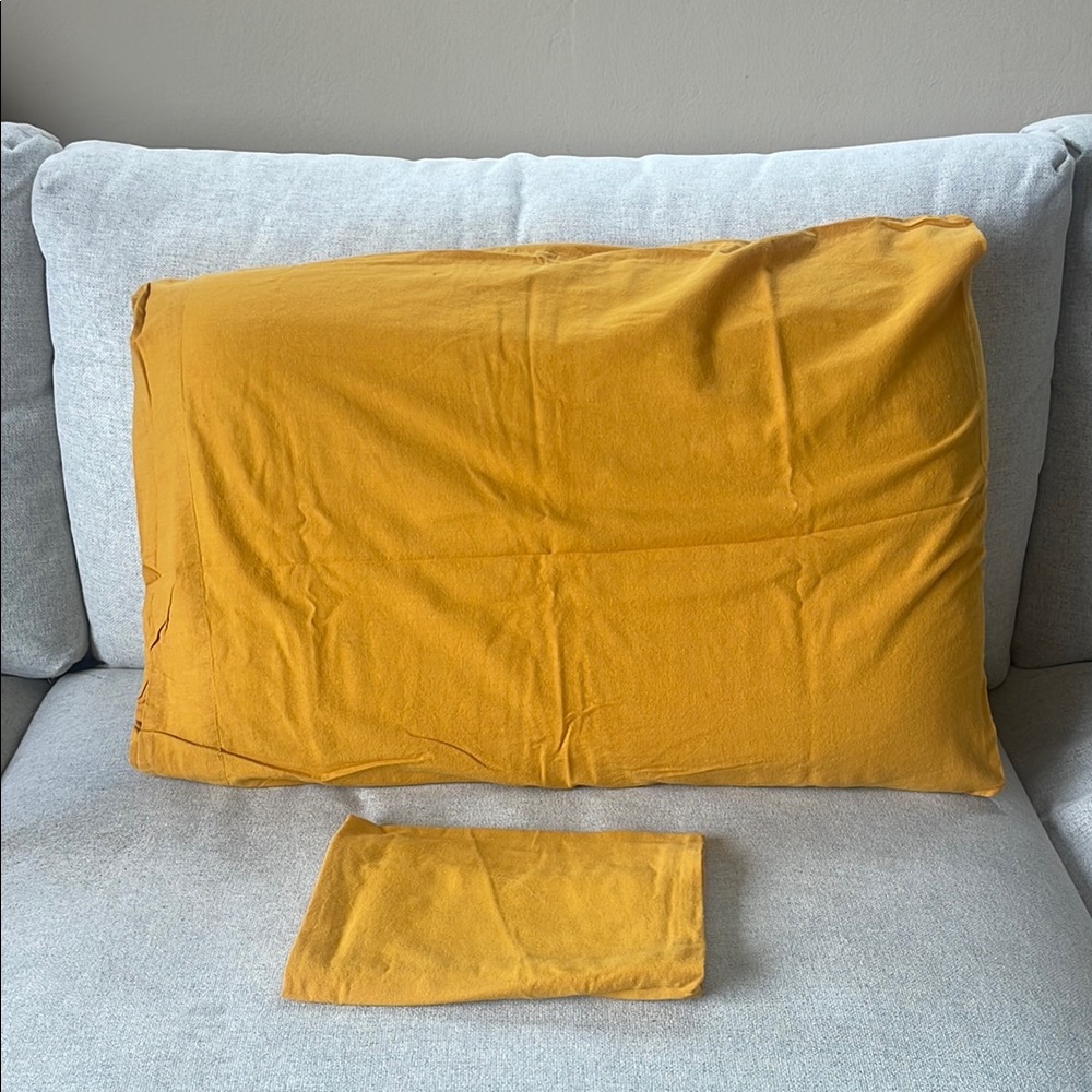 Mustard Yellow Pillowcase Set of 2